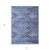 3' X 5' Navy Blue Charcoal And Gray Southwestern Washable Indoor Outdoor Area Rug