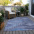 3' X 5' Navy Blue Charcoal And Gray Southwestern Washable Indoor Outdoor Area Rug