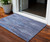 3' X 5' Navy Blue Charcoal And Gray Southwestern Washable Indoor Outdoor Area Rug
