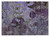 2' X 3' Purple and Green Floral Washable Non Skid Indoor Outdoor Area Rug