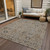 3' X 5' Taupe Brown And Gray Oriental Washable Indoor Outdoor Area Rug
