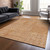 3' X 5' Copper And Ivory Geometric Washable Indoor Outdoor Area Rug
