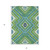 5' X 8' Lime Green Aqua And Ivory Tribal Washable Indoor Outdoor Area Rug