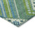 5' X 8' Lime Green Aqua And Ivory Tribal Washable Indoor Outdoor Area Rug