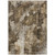 5' X 8' Taupe Floral Washable Non Skid Indoor Outdoor Area Rug