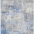 3' X 5' Denim Blue Gray And Ivory Abstract Washable Indoor Outdoor Area Rug