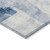 3' X 5' Denim Blue Gray And Ivory Abstract Washable Indoor Outdoor Area Rug