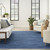 8' X 10' Blue and Gray Abstract Power Loom Washable Non Skid Area Rug