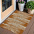 3' X 5' Brown Gray And Ivory Striped Washable Indoor Outdoor Area Rug