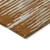 3' X 5' Brown Gray And Ivory Striped Washable Indoor Outdoor Area Rug