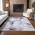 5' X 8' Purple Lavender And Gray Abstract Washable Indoor Outdoor Area Rug