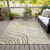 5' X 8' Gold Ivory And Beige Abstract Washable Indoor Outdoor Area Rug