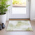 2' X 3' Green and Ivory Abstract Washable Non Skid Indoor Outdoor Area Rug
