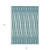 5' X 8' Teal Blue And Ivory Geometric Washable Indoor Outdoor Area Rug