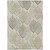 5' X 8' Beige Taupe And Artichoke Green Floral Washable Indoor Outdoor Area Rug