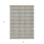 5' X 8' Gray Ivory And Brown Geometric Washable Indoor Outdoor Area Rug