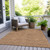 5' X 8' Copper And Beige Geometric Washable Indoor Outdoor Area Rug