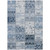 5' X 8' Denim Blue Patchwork Washable Non Skid Indoor Outdoor Area Rug