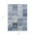 5' X 8' Denim Blue Patchwork Washable Non Skid Indoor Outdoor Area Rug