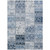5' X 8' Denim Blue Patchwork Washable Non Skid Indoor Outdoor Area Rug