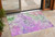 2' X 3' Purple Abstract Washable Non Skid Indoor Outdoor Area Rug