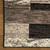 5' Square Chocolate Square Patchwork Power Loom Stain Resistant Area Rug