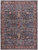5' X 7' Blue and Red Oriental Power Loom Distressed Washable Non Skid Area Rug