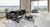 6' X 8' Black and White Abstract Non Skid Area Rug