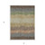 3' X 5' Chocolate Gray And Green Striped Washable Indoor Outdoor Area Rug