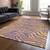3' X 5' Purple And Copper Animal Print Washable Indoor Outdoor Area Rug