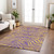 3' X 5' Purple And Copper Animal Print Washable Indoor Outdoor Area Rug