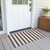 2' X 3' Chocolate Striped Washable Non Skid Indoor Outdoor Area Rug