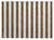 2' X 3' Chocolate Striped Washable Non Skid Indoor Outdoor Area Rug