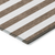 2' X 3' Chocolate Striped Washable Non Skid Indoor Outdoor Area Rug