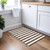 2' X 3' Chocolate Striped Washable Non Skid Indoor Outdoor Area Rug