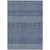 3' X 5' Navy Blue And Ivory Chevron Washable Indoor Outdoor Area Rug