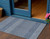3' X 5' Navy Blue And Ivory Chevron Washable Indoor Outdoor Area Rug