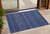 2' X 3' Navy Blue Striped Washable Non Skid Indoor Outdoor Area Rug