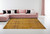 8' X 11' Yellow and Brown Abstract Non Skid Area Rug