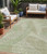 5' X 8' Artichoke Green Brown And Ivory Floral Washable Indoor Outdoor Area Rug