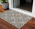 3' X 4' Charcoal Floral Indoor Outdoor Area Rug