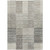 5' X 8' Beige Ivory And Taupe Striped Washable Indoor Outdoor Area Rug