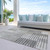 5' X 8' Beige Ivory And Taupe Striped Washable Indoor Outdoor Area Rug