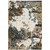 2' X 3' Blue and Ivory Abstract Power Loom Area Rug