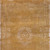 9' X 13' Orange and White Medallion Non Skid Area Rug