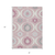 3' X 5' Pink Blush And Gray Medallion Washable Indoor Outdoor Area Rug
