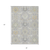 3' X 5' Gray Ivory And Gold Damask Washable Indoor Outdoor Area Rug
