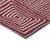 3' X 5' Red And Ivory Geometric Washable Indoor Outdoor Area Rug