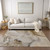 5' X 8' Beige and Brown Abstract Washable Indoor Outdoor Area Rug