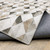 9' X 12' Beige Brown Grey And Ivory Geometric Power Loom Stain Resistant Area Rug